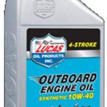 Lucas Oil Synthetic SAE 10W-40 Outboard Engine Oil, Quart