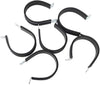 X AUTOHAUX 6pcs 60mm 2.36 Inch R Shape Automotive Galvanized Iron Cable Clamp Rubber Cushioned Insulated Clamp Metal Clamp for Tube Pipe Wire Installation