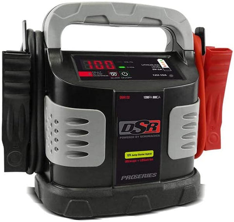 Schumacher DSR132 1200 Peak Amp 12V Ultracapacitor Hybrid Jump Starter
