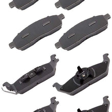 INEEDUP Ceramic Brakes Pads Front Rear fit for 2004-2008 Ford F-150, 2006-2008 Lincoln Mark LT