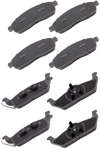 INEEDUP Ceramic Brakes Pads Front Rear fit for 2004-2008 Ford F-150, 2006-2008 Lincoln Mark LT