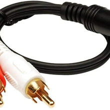 2 Pack 2 x RCA Male, 1 X 3.5mm Stereo Female, Y-Cable 6 Inch, CNE63102