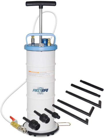 FIRSTINFO 6.5 Liter Manual ATF Refill System Dispenser Auto Transmission Fluid Oil and Liquid Refill Pump Kit with 8-Piece ATF Filler Adapters