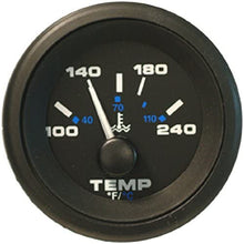 Sierra 62729P Premier Pro 2" Water Temperature Gauge - I/O-IB Engines, Black