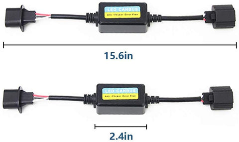 EXPERTBEAM LED Headlight Decoders Anti Flicker CANBUS Ballast Error Free Computer Warning Canceller Capacitor Wiring Harness for 2009+ Dodge, RAM, Ford, Chrysler, Chevrolet, GMC (9005/9006)