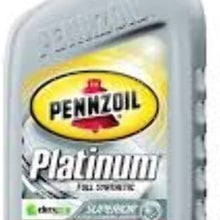 Pennzoil 550022687-6PK Platinum 10W-30 Full Synthetic Motor Oil - 1 Quart (Pack of 6)