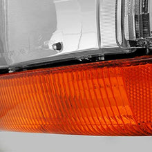 Fits 1997-2004 Dodge Dakota | 98-03 Durango Chrome Driver Left + Passenger Right Side Headlights +Signal Lamp Pair Set