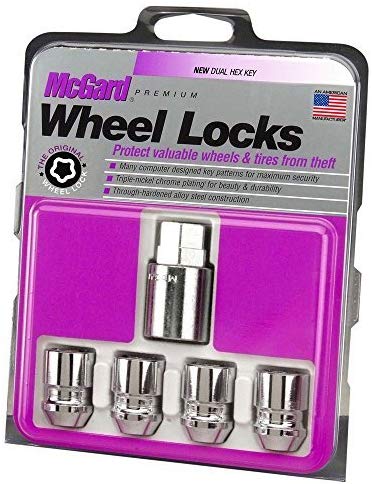 McGard 24157 Chrome Cone Seat Wheel Locks (M12 x 1.5 Thread Size) - Set of 4