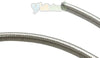 5FT 6AN Silver Nylon Stainless Steel Braided Fuel Hose Oil Line Hose 5Feet 6AN