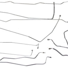 (Kit) Inline Tube Complete Stainless Brake Line Set Compatible with 1981-89 Chevrolet Blazer/GMC Jimmy 4wd Power Disc