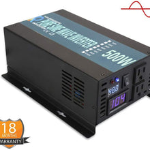 WZRELB RBP50012VCRT 500W 12V 120V Pure Sine Wave Solar Power Inverter with Remote Control Switch