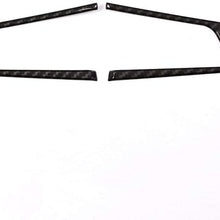 Carbon Fiber Style ABS Plastic Steering Wheel Decoration Frame Trim for Alfa Romeo Stelvio Giulia 2016 2017 2018, 2 pcs/set