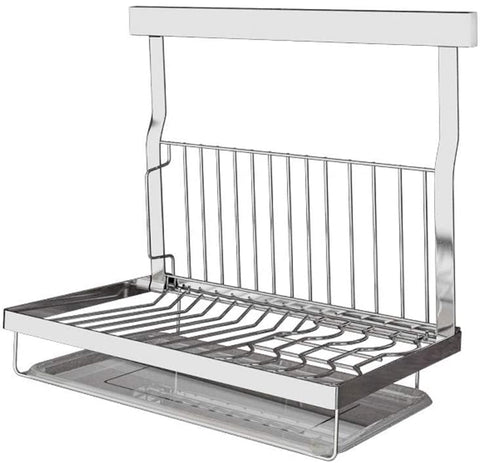 Chenbz Kitchen Rack, Dish Plate Wall Hanging Frame Stainless Steel Drain Rack Hanging Free Punching Dish Plate