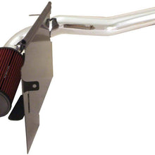 Spectre Performance Air Intake Kit with Washable Air Filter: 1997-2002 Jeep (Wrangler, TJ) 2.5L L4, Red Oiled Filter with Polished Aluminum Tube, SPE-9940