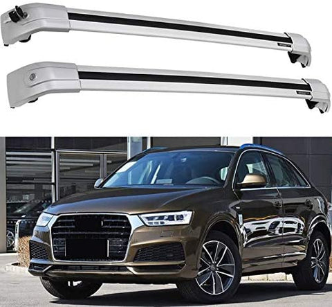 HEKA for Audi Q3 2012-2017 Cross Bar Crossbar Roof Rail Rack Luggage (Black)