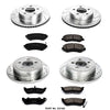 Power Stop K2162 Front and Rear Z23 Carbon Fiber Brake Pads with Drilled & Slotted Brake Rotors Kit