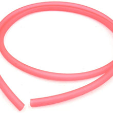 uxcell 4Pcs Pink 4.5mm Inner Dia Silicone Oil Hose Fuel Petrol Tube Pipe for Motorcycle
