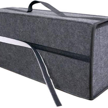 VOSAREA Trunk Car Storage Box Foldable Portable Trunk Organizer Bag Back-Up Case for Van Car Automobile (Grey)