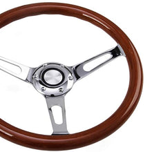 Hodenn 380mm 14inch Wood Steering Wheel with Horn Kit Fit for Chevy Classic