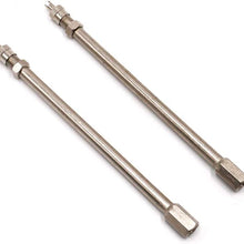 UTSAUTO Dually Valve Stem Extenders 5Pcs,6" Straight Metal Dual Wheel Valve Stem Extension Adapter for RV Tires, Truck, Motorhome, Coach, Pickup, Motorcycle, Bike, Trailer