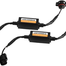 Terisass 2 Pcs H16 5202 LED Headlight Decoder Device Anti-Interference Error Canceler Resistor Decoder