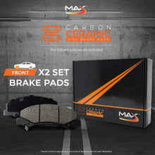 Max Brakes Front Carbon Ceramic Performance Disc Brake Pads KT044551 | Fits: 2009 09 2010 10 2011 11 2012 12 Toyota Corolla