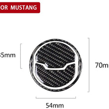 Ancher Carbon Fiber Mid Air Condition Vent Outlet Cover Trim Sticker Fit for Ford Mustang 2015 2016 2017