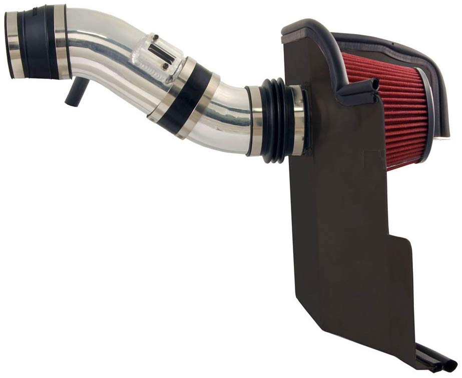 Spectre Performance Air Intake Kit with Washable Air Filter: 2011-2014 Ford Mustang, 3.7L V6, Red Oiled Filter with Polished Aluminum Tube, SPE-9929