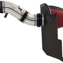 Spectre Performance Air Intake Kit with Washable Air Filter: 2011-2014 Ford Mustang, 3.7L V6, Red Oiled Filter with Polished Aluminum Tube, SPE-9929