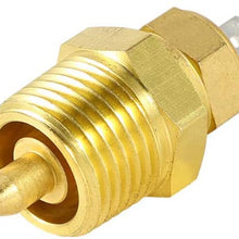 Fan Thermostat Temperature Switch with 3/8" Pipe Thread, 185 to 175 Degree Electric Engine Cooling Fan Thermostat Temperature Sensor Switch, Fits 10" 12" 14" 16" Fan (With Pipe Thread)