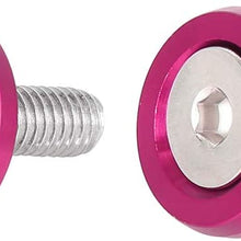 X AUTOHAUX 8pcs M6x20mm Aluminum Alloy Fender Bumper Washers Bolt Kit Engine Accessory Pink Universal for Car