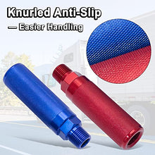 KOOTANS Service and Emergency Glad Hands and Anodized Aluminum Extension Handles Grips Set for Semi Truck Trailer Tractor RVs, Air Brake Coupling Handshake, Gladhands Connector