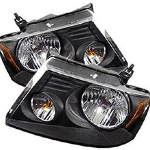 Spyder Auto Ford F150 Amber Crystal Headlights (Left & Right) Black HD-JH-FF15004-AM-BK