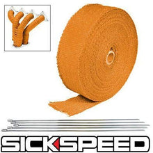 Orange Turbo Manifold Heat Exhaust Thermal Wrap Tape & Stainless Ties 2"X25' for Ford Fusion