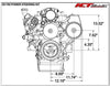 ICT Billet 5.3L LS Engine Truck Spacing Power Steering Pump Bracket Kit Swap 4.8 5.3 6.0 Billet Aluminum LS1 LS3 LS2 LQ4 LQ9 LS6 L92 L99 L33 LR4 551523-3