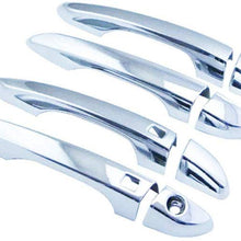 Eynpire 7011 Triple Chrome Plated ABS 4 Door Handle Cover For 2016-2018 Hyundai Tucson with Smart Keyless Entry Cutout