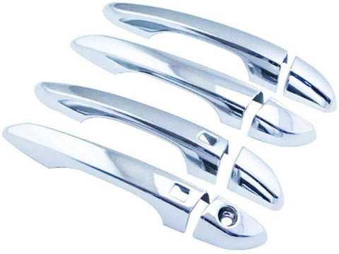 Eynpire 7011 Triple Chrome Plated ABS 4 Door Handle Cover For 2016-2018 Hyundai Tucson with Smart Keyless Entry Cutout