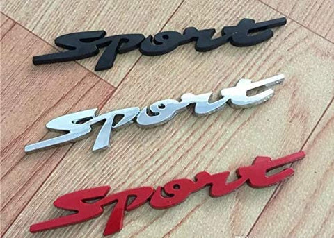 Car Styling Door Trunk Window Sport Emblem Fender Trim Kit 2 Pieces (BLACK)