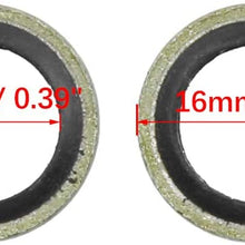 X AUTOHAUX 20pcs Universal Engine Oil Crush Washers Drain Plug Gaskets 10mm ID. 16mm OD. for Car