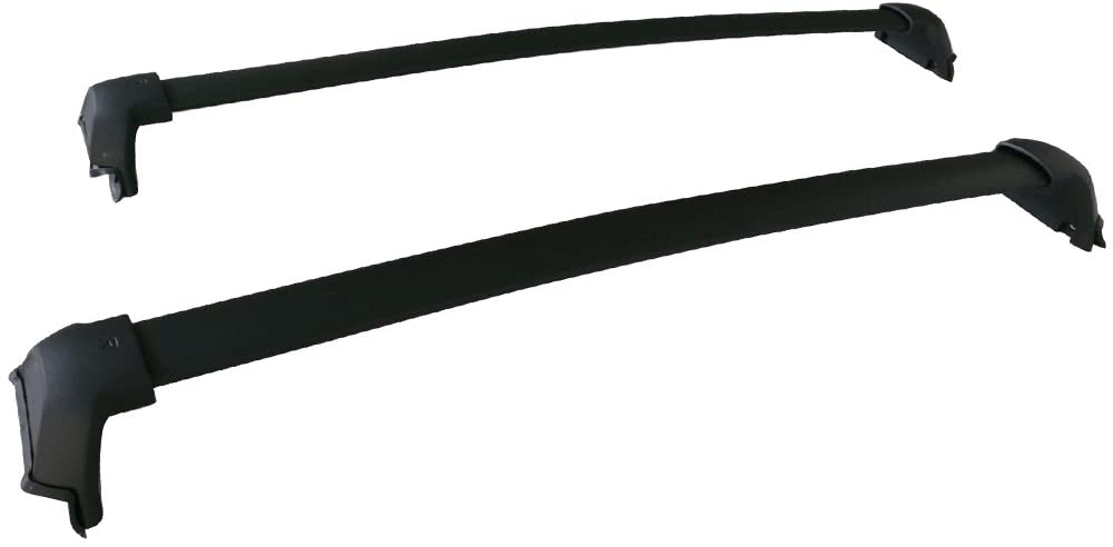 Cross Bar Compatible With 17-21 Honda CRV, Factory Style Black Rubber Aluminum Top Cargo Cross Bar By Ikon Motorsports