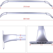 cciyu 2Pcs Universal Roof Rack Cross Bar Silver Aluminum Car Top Luggage Carrier Rails Fit for Nissan Rogue 2014-2019 2.0L 2.5L(Only Fit Models with Actual Side Rails)