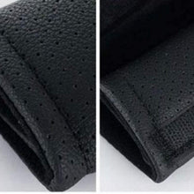 DEFTEN 2pcs Black Leather Car Seat Safety Belt Strap Covers Shoulder Pad Accessories Fit for Jaguar F-Pace F-Type XF XJ XE XK