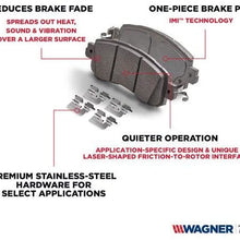 Wagner ThermoQuiet Brake Pads Front and Rear For 12-10 LEXUS TRUCK GX460, 09-03 LEXUS TRUCK GX470, 11-03 TOYOTA TRUCK 4 Runner, 12-07 TOYOTA TRUCK FJ Cruiser, 07-03 TOYOTA TRUCK Sequoia, 12-05 TOYOTA