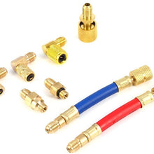 Reunion Multifunctional R134A R12 Car A/C Air Conditioner Refrigeration Converting Adapter Connector Hose Set Kit Metal Material