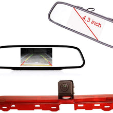 Car Third Roof Top Mount Brake Lamp Rear View Backup Camera for Citroen Dispatch/Proace/Peugeot Expert Traveller Van 3 Transporter (Reversing Camera+4.3 '' Rearview Mirror)