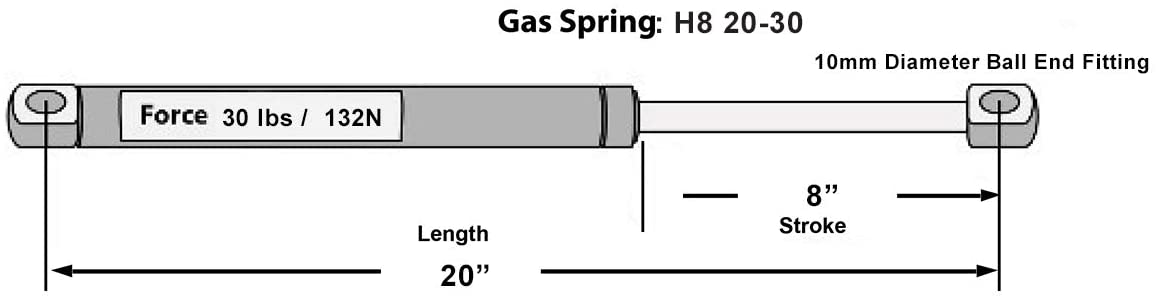 Hatchlift Products Gas Spring 20