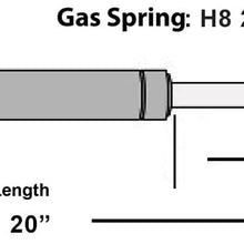 Hatchlift Products Gas Spring 20" x 30 lb Force