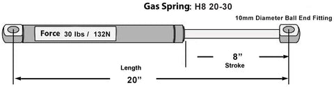 Hatchlift Products Gas Spring 20