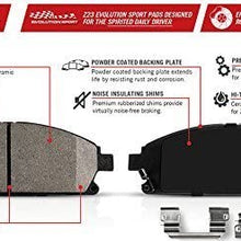 Power Stop K6808 Front & Rear Brake Kit with Drilled/Slotted Brake Rotors and Z23 Evolution Ceramic Brake Pads