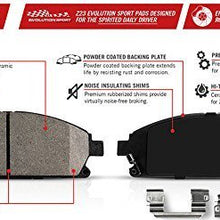 Power Stop K6803 Front and Rear Z23 Carbon Fiber Brake Pads with Drilled & Slotted Brake Rotors Kit